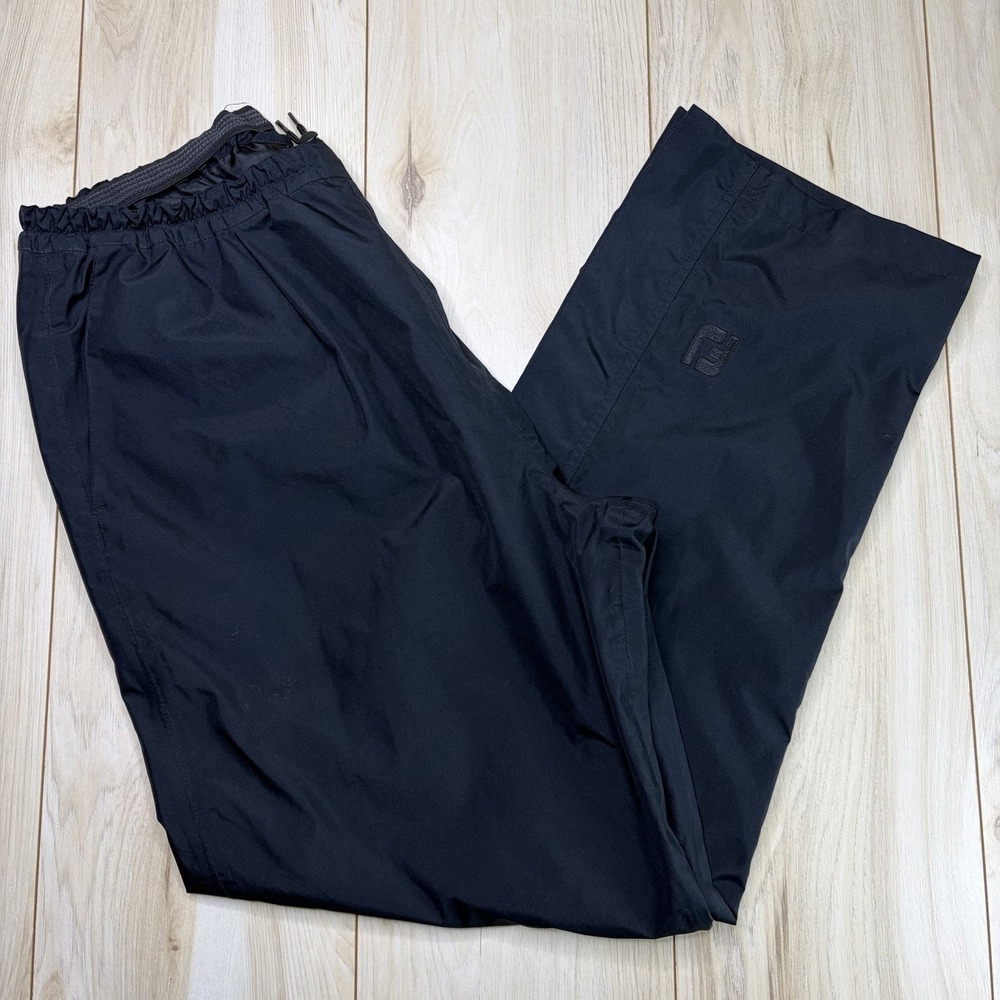 FootJoy DryJoy Rain Pants Mens Med Black Waterproof Lightweight Rain Performance